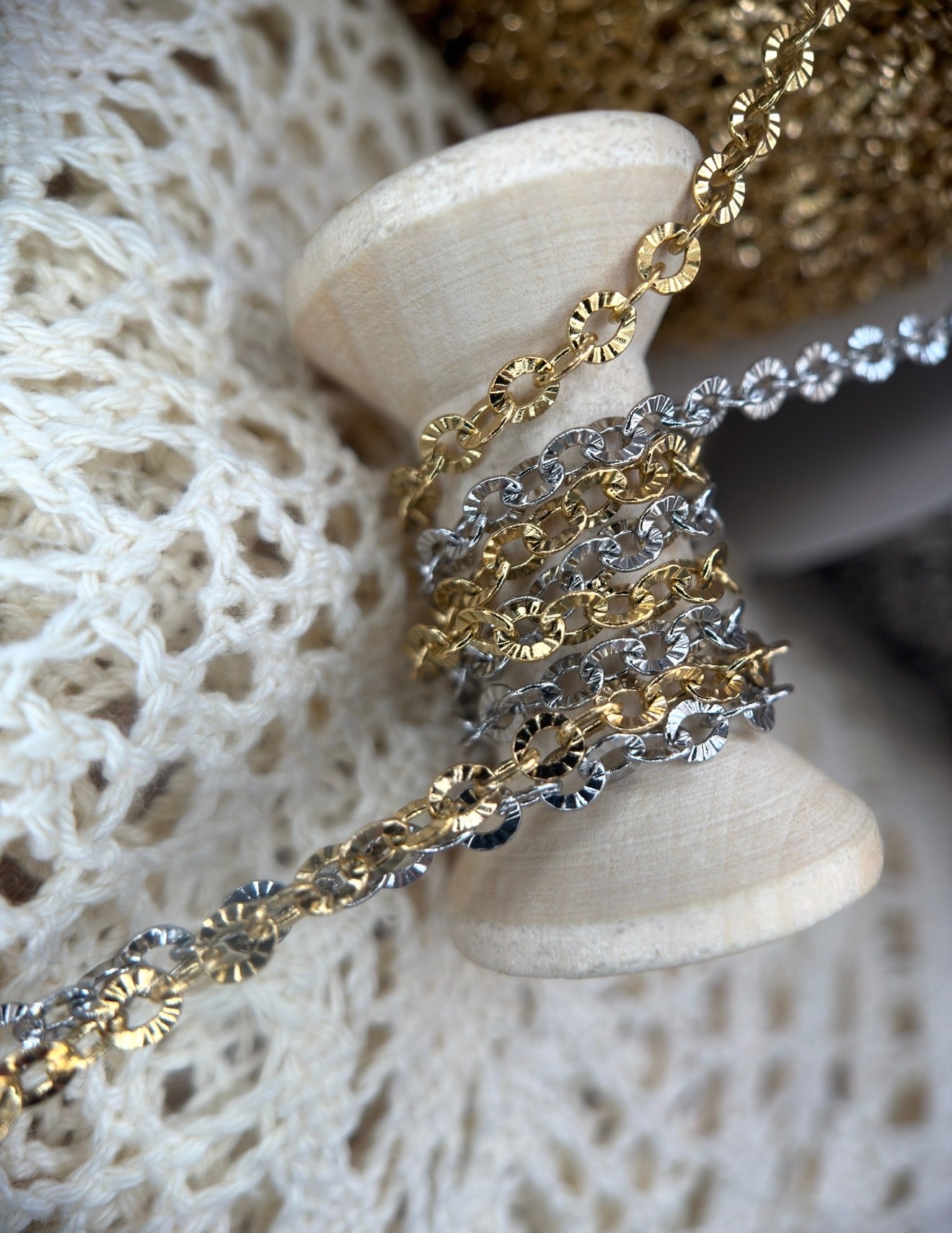 ✨ Diamond Dust — 2mm Fancy Link Cable Chain