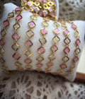 The Reese Pink Clover | Sparkly Iridescent Clover Chain