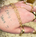 Sunflower Hearts Textured Chain PVD
