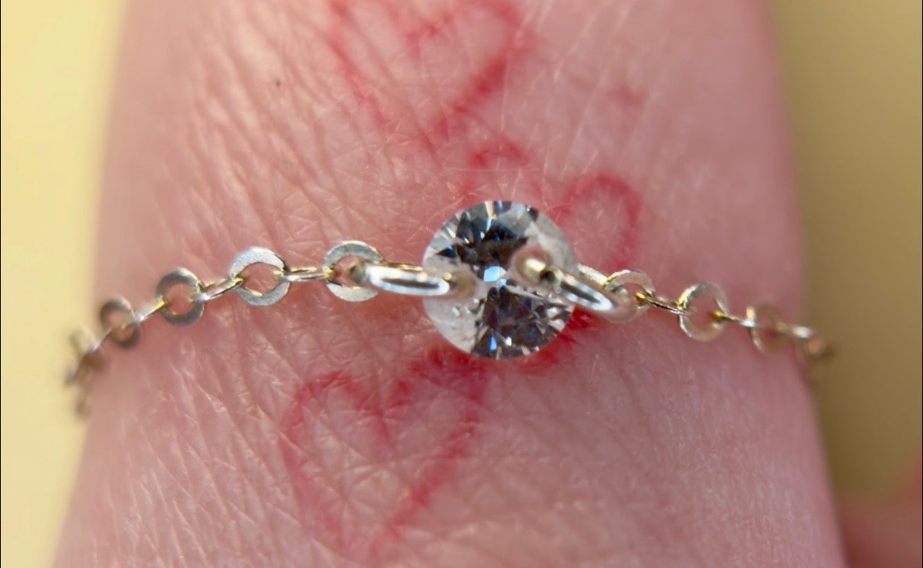 Luxe Link|Triple CZ Connector Charm | Pre-Drilled • Permanent Jewelry Ready