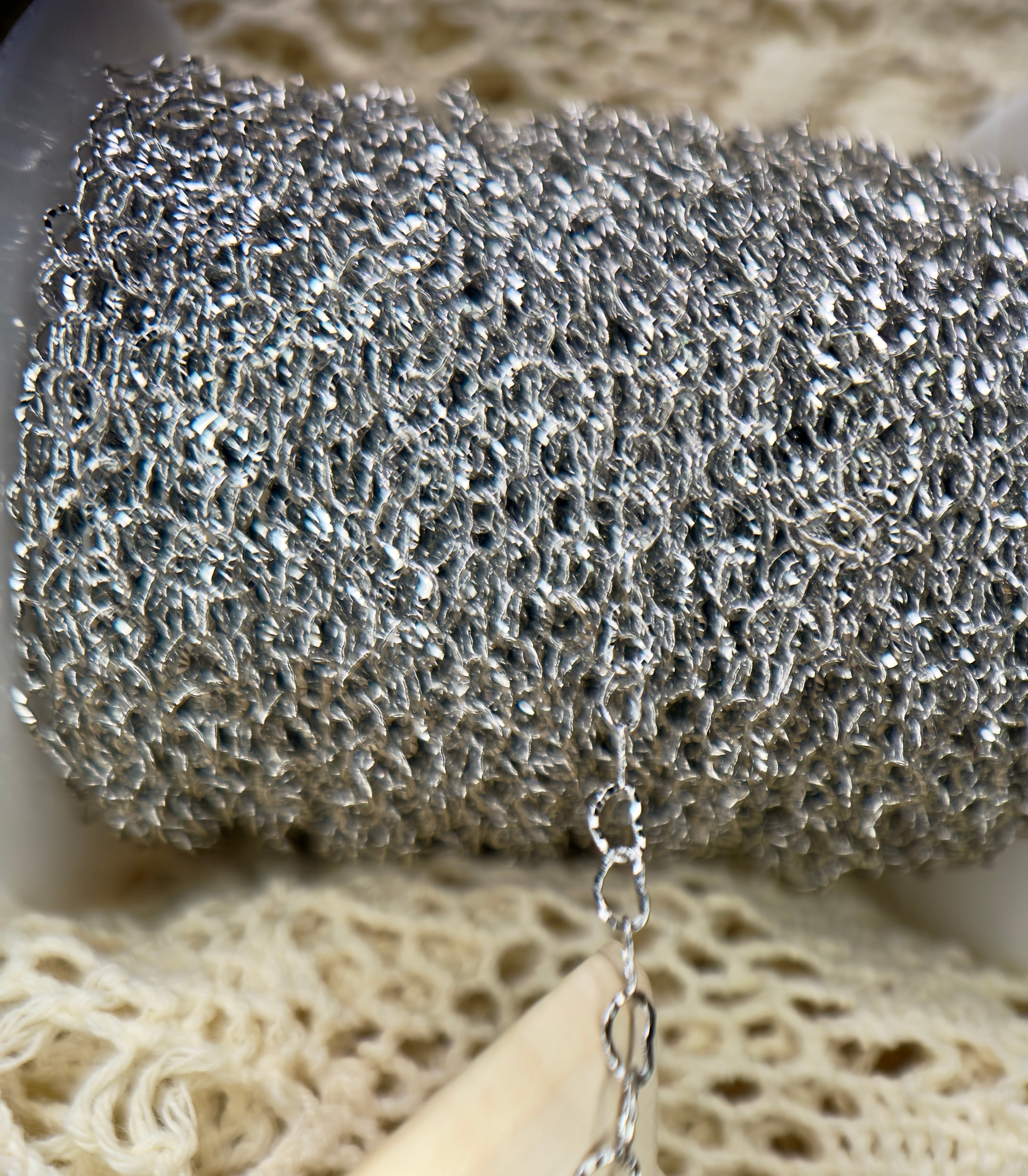 Sunflower Hearts Textured Chain STAINLESS STEEL