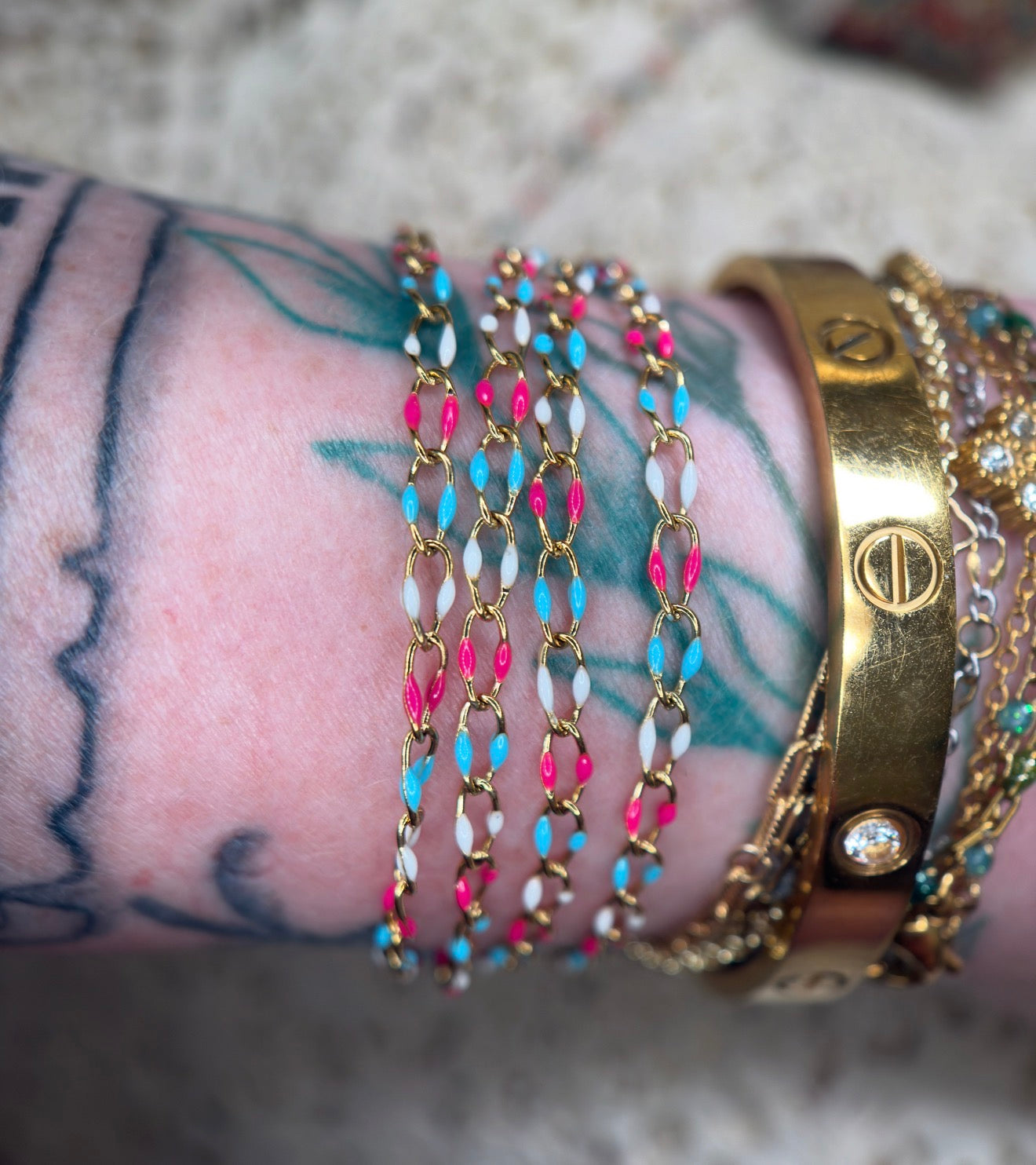 Bomb Pop™ Enamel Oval Link Chain