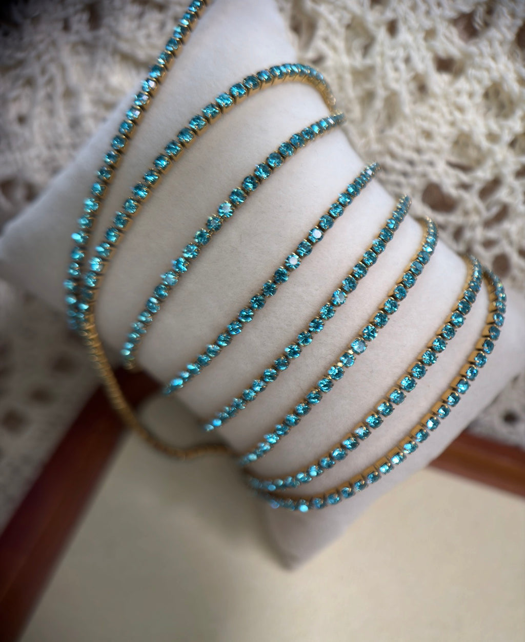 Blue Diamond — 2mm Sparkly Blue Tennis Chain