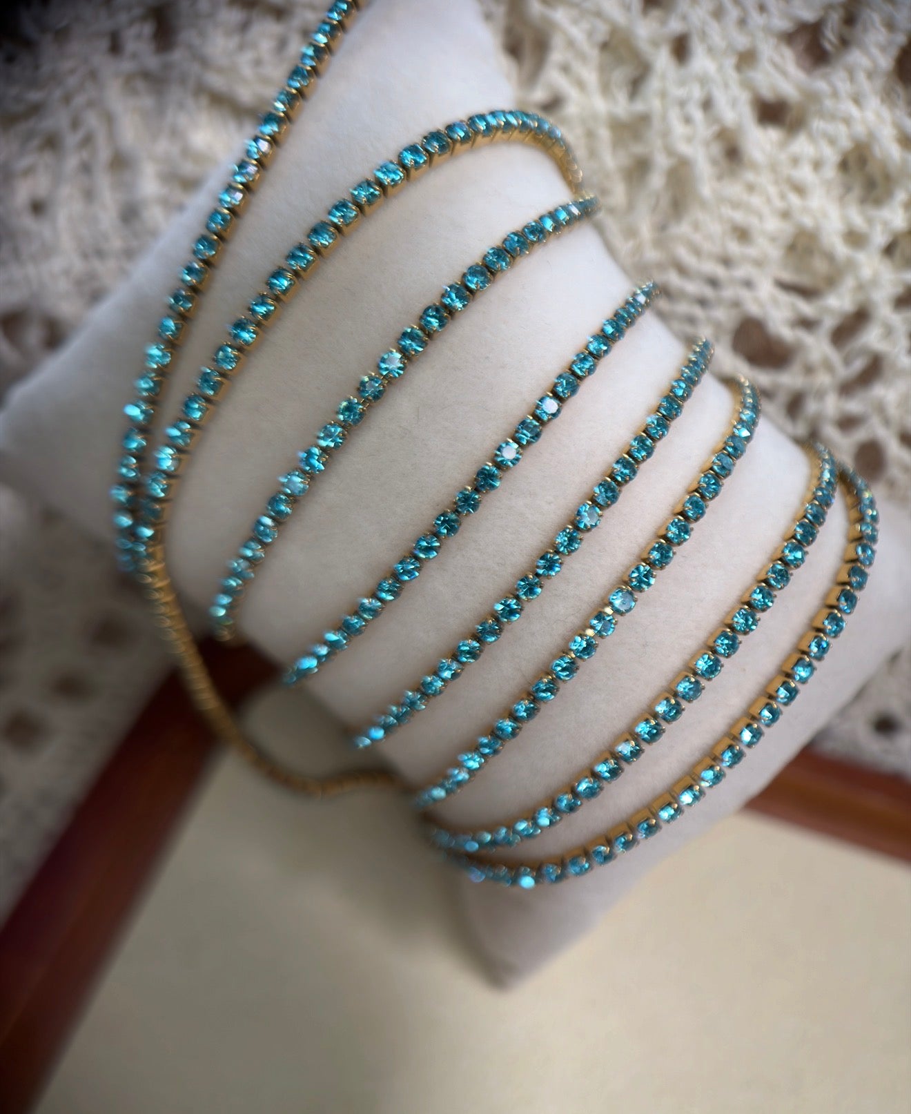 Blue Diamond — 2mm Sparkly Blue Tennis Chain