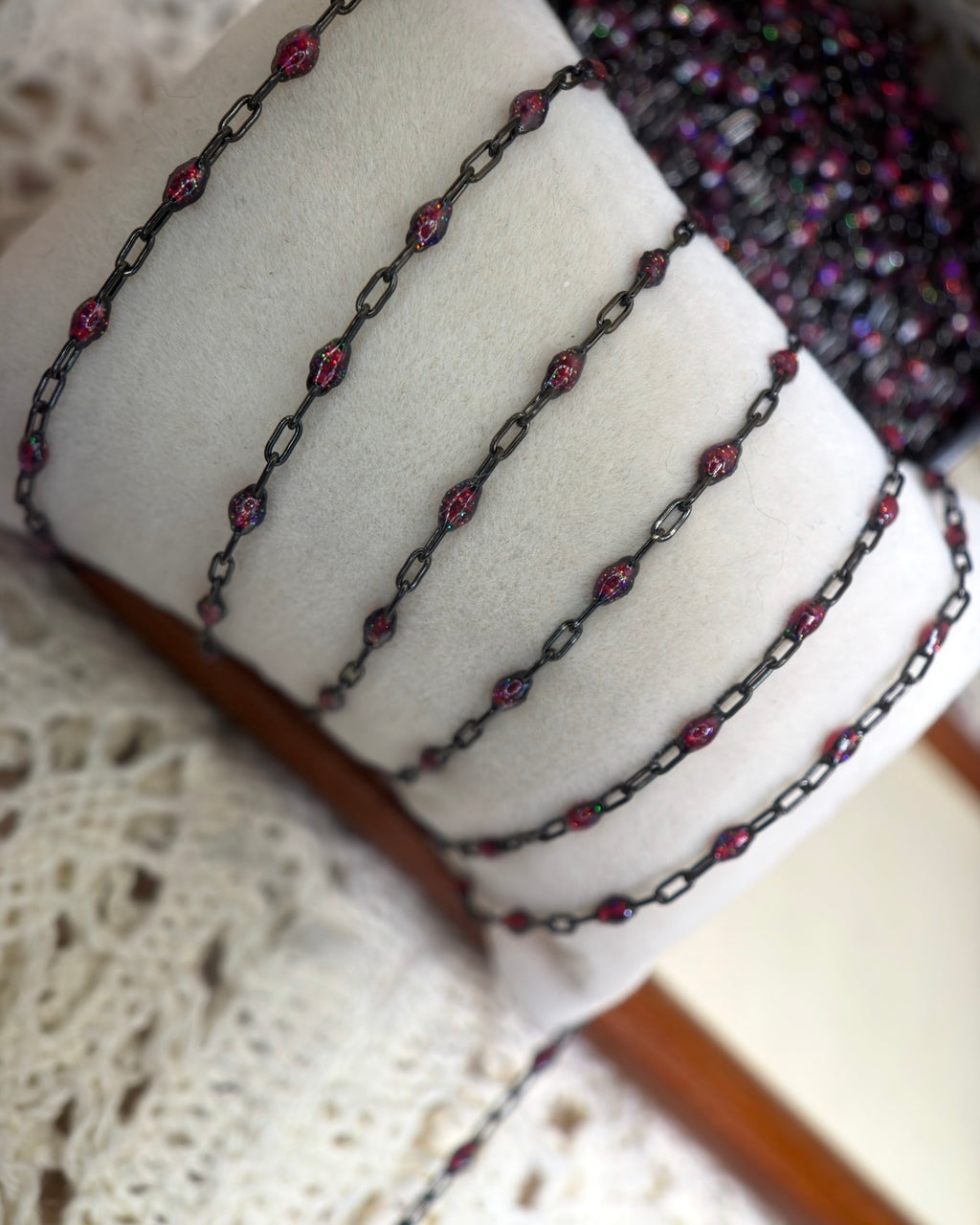 Beyond the Stars: Black Sunburst Galaxy Chain