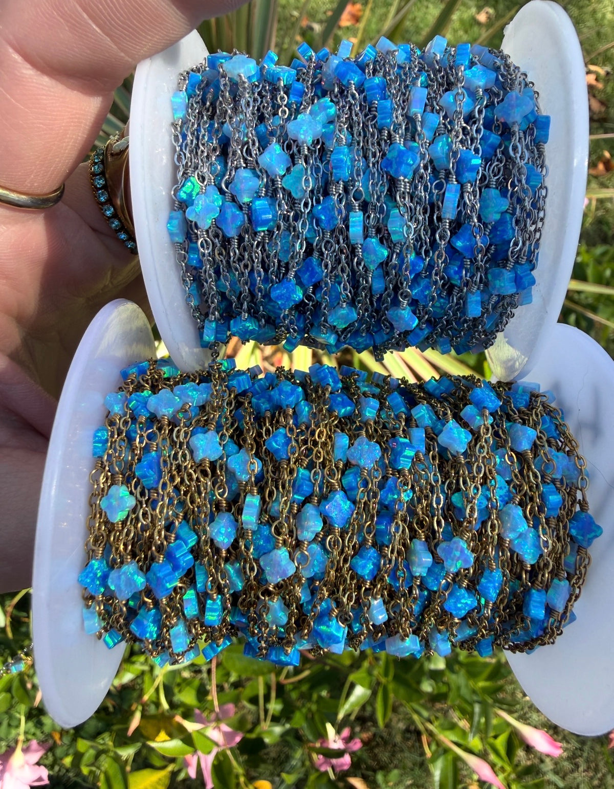 Blue Opal Lux | multicolor Clover
