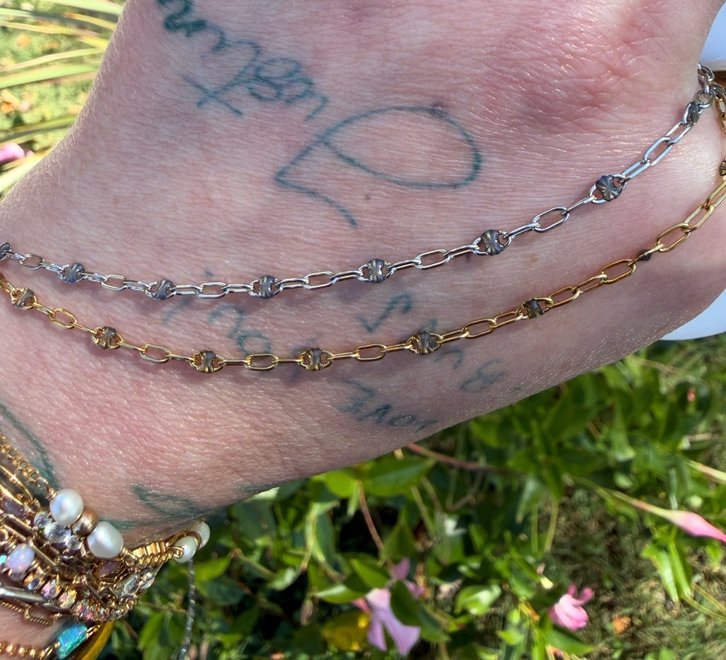 Smoky Aurora Sunburst Paperclip Chain 1:3