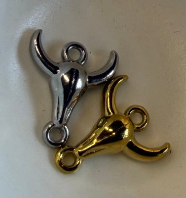Yeehaw Cow Skull Connector Charm