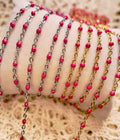 Pink Stardust™ Sparkly Pink Enamel Satellite Cable Chain