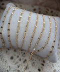 ☀️ Little Sunshine — 14K Gold Filled Sunburst Curb Chain