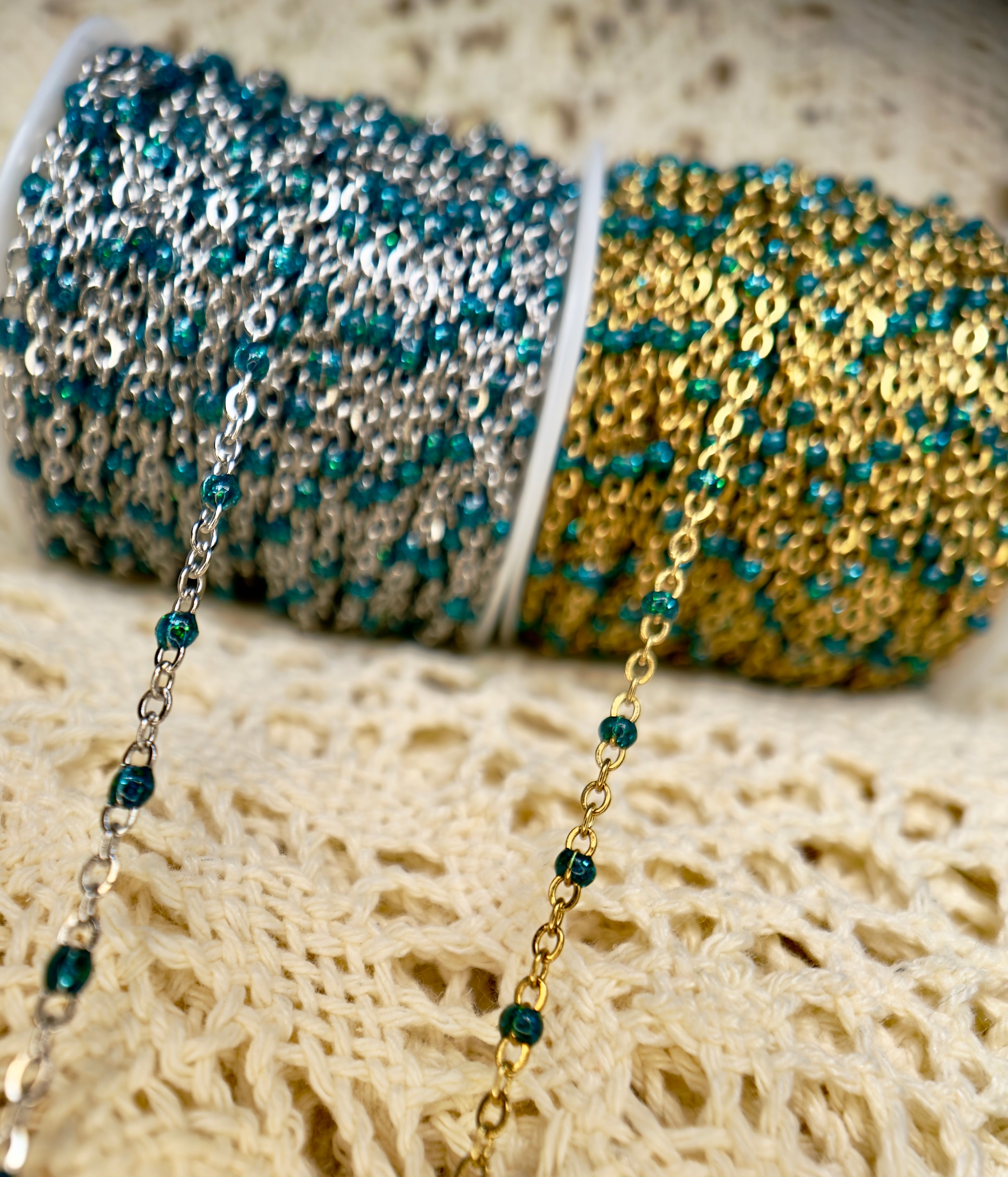 Mermaid Lagoon™ Sparkly Teal Satellite Cable Chain