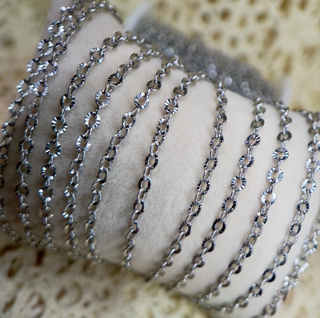 Diamond Dust Cable Chain – Stainless Silver