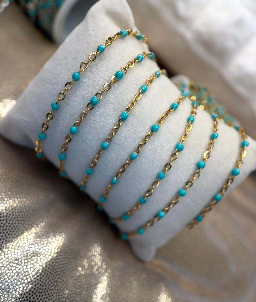 Teal Me More // Enamel Chain