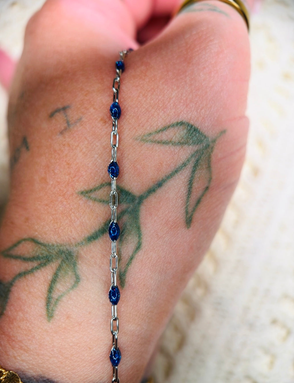 14K PVD/316 Stainless Steel Birthstone - September Sapphire