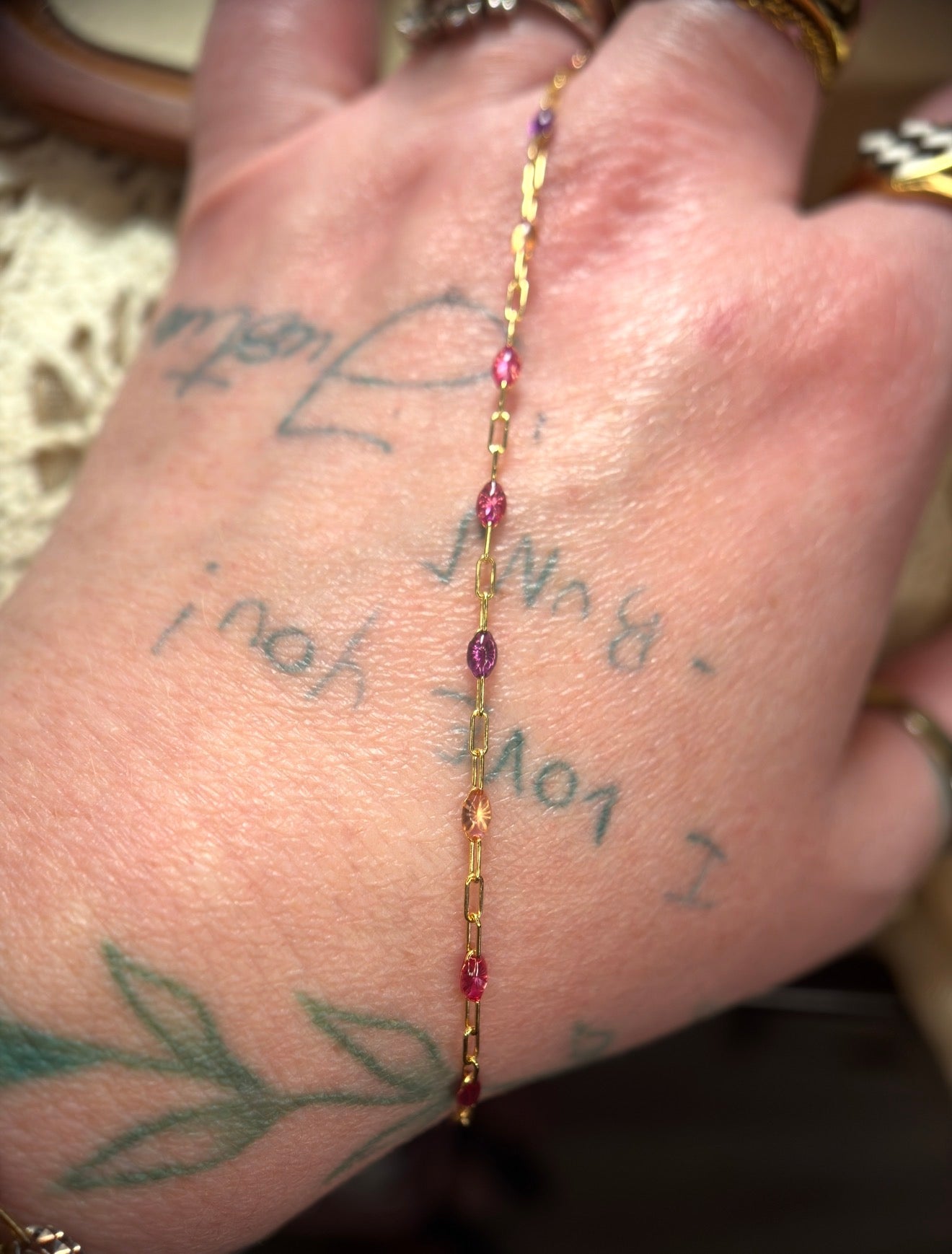 Lush Baddie — 14k gold filled Italian Enamel Chain