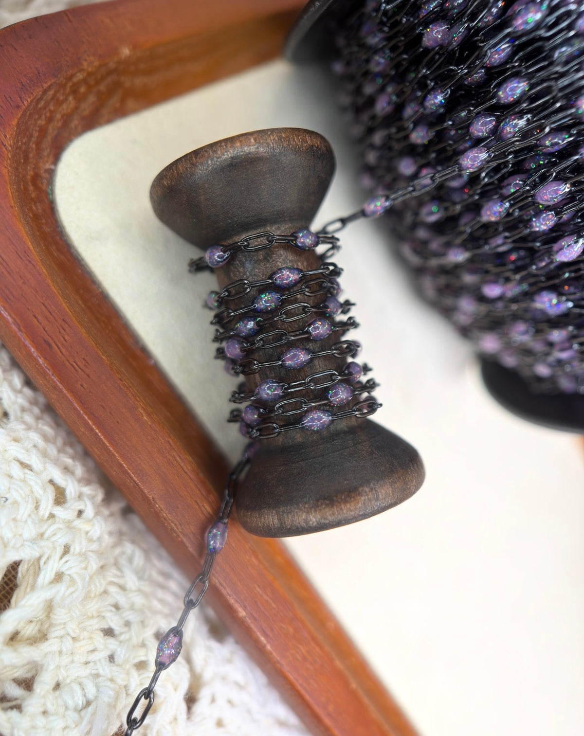 Beyond the Stars: Black Sunburst Galaxy Chain