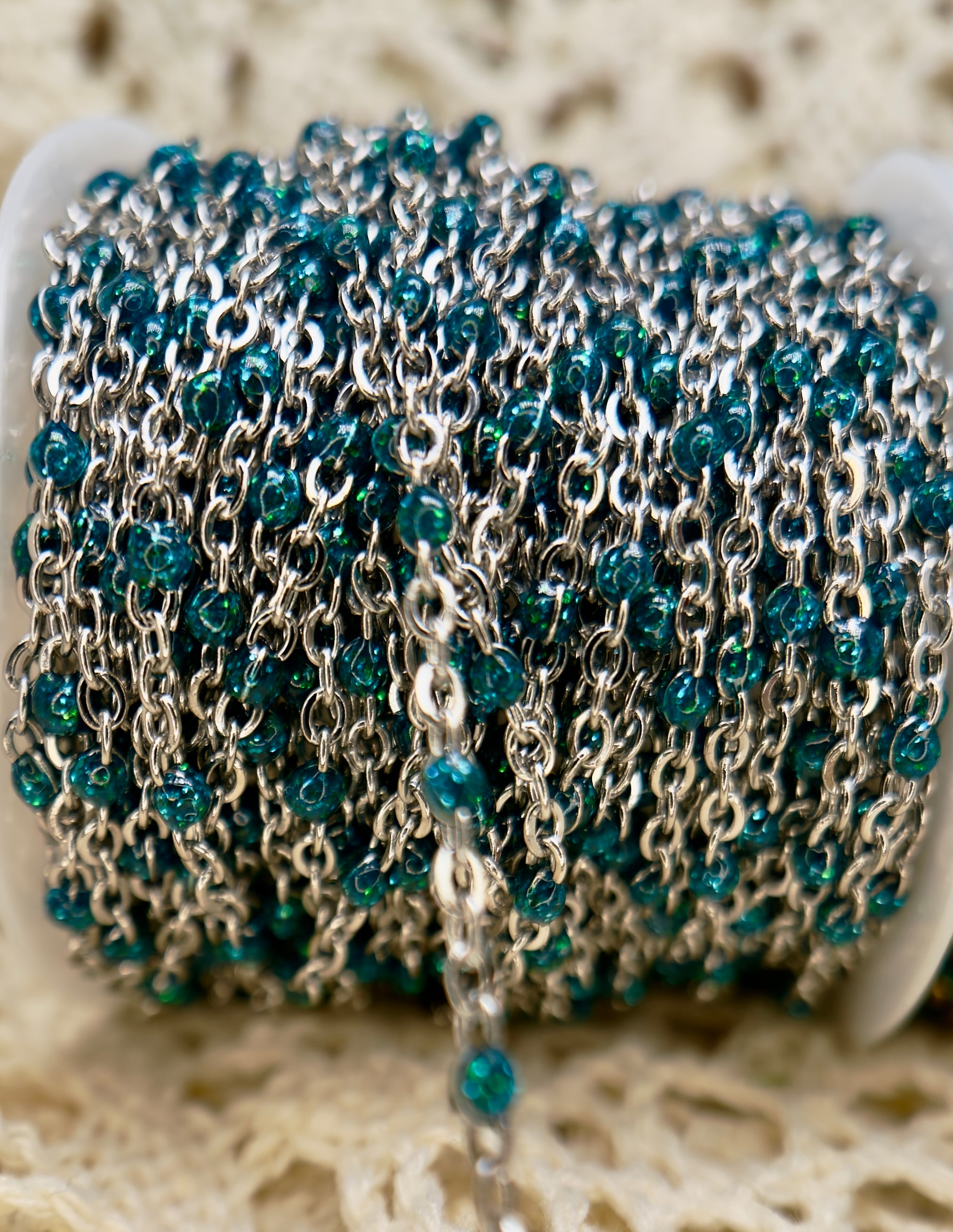 Mermaid Lagoon™ Sparkly Teal Satellite Cable Chain