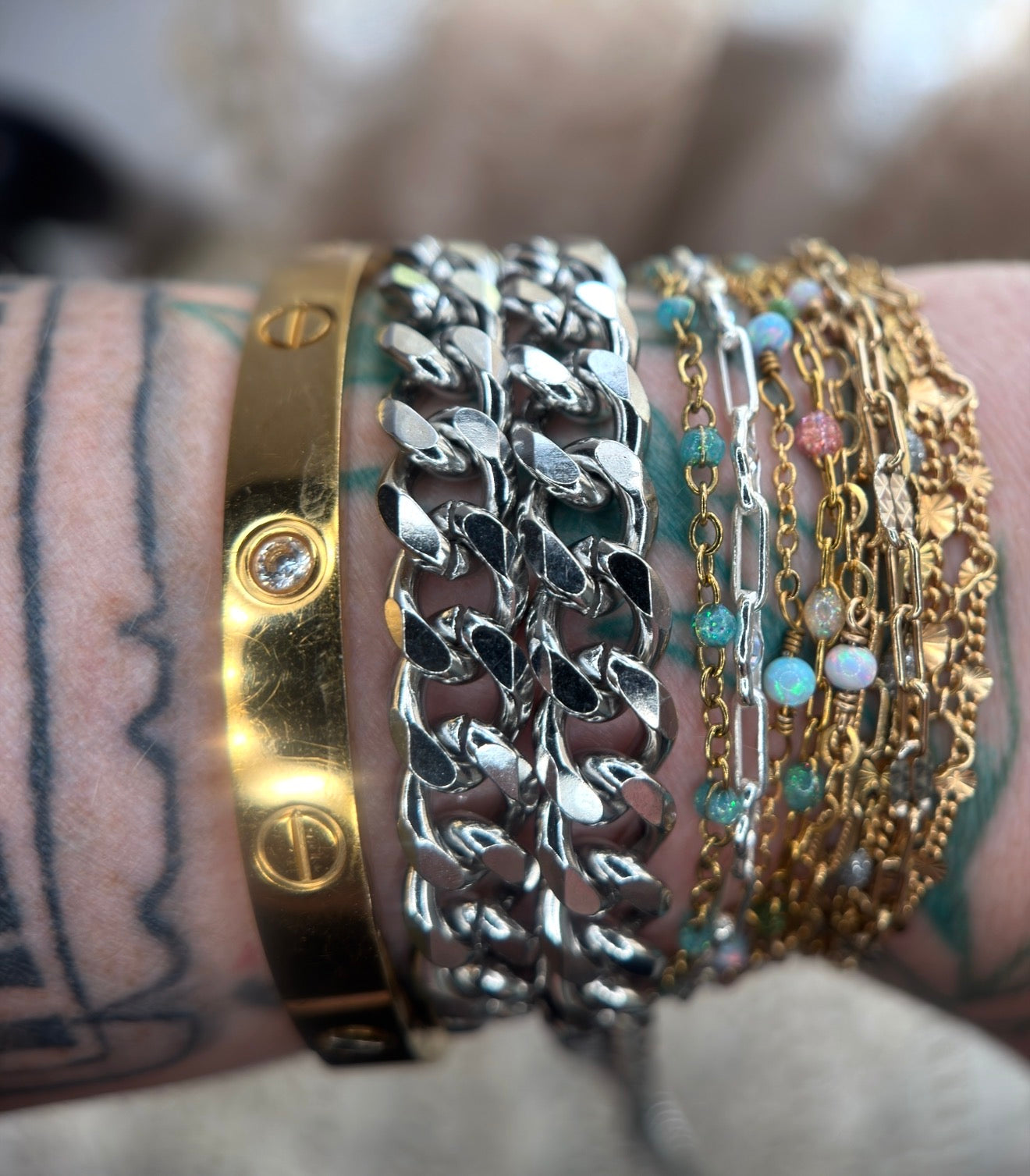 🤠 MERLE — 10MM STAINLESS SILVER CUBAN