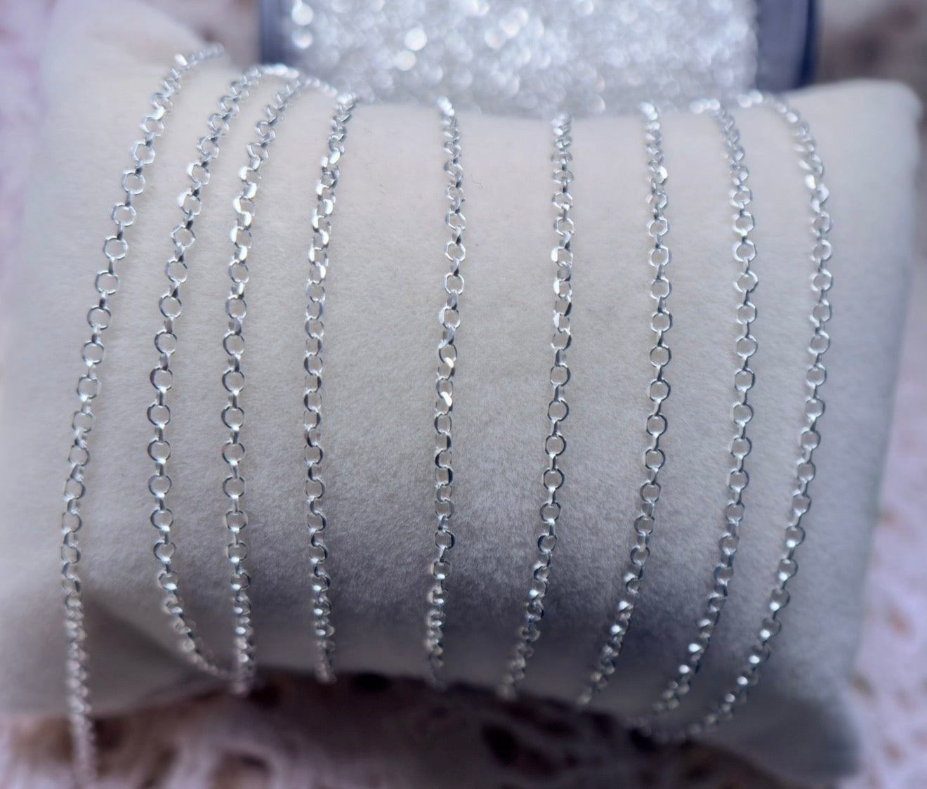 Diamond Dust Rolo | 1.8MM Italian Sterling Silver