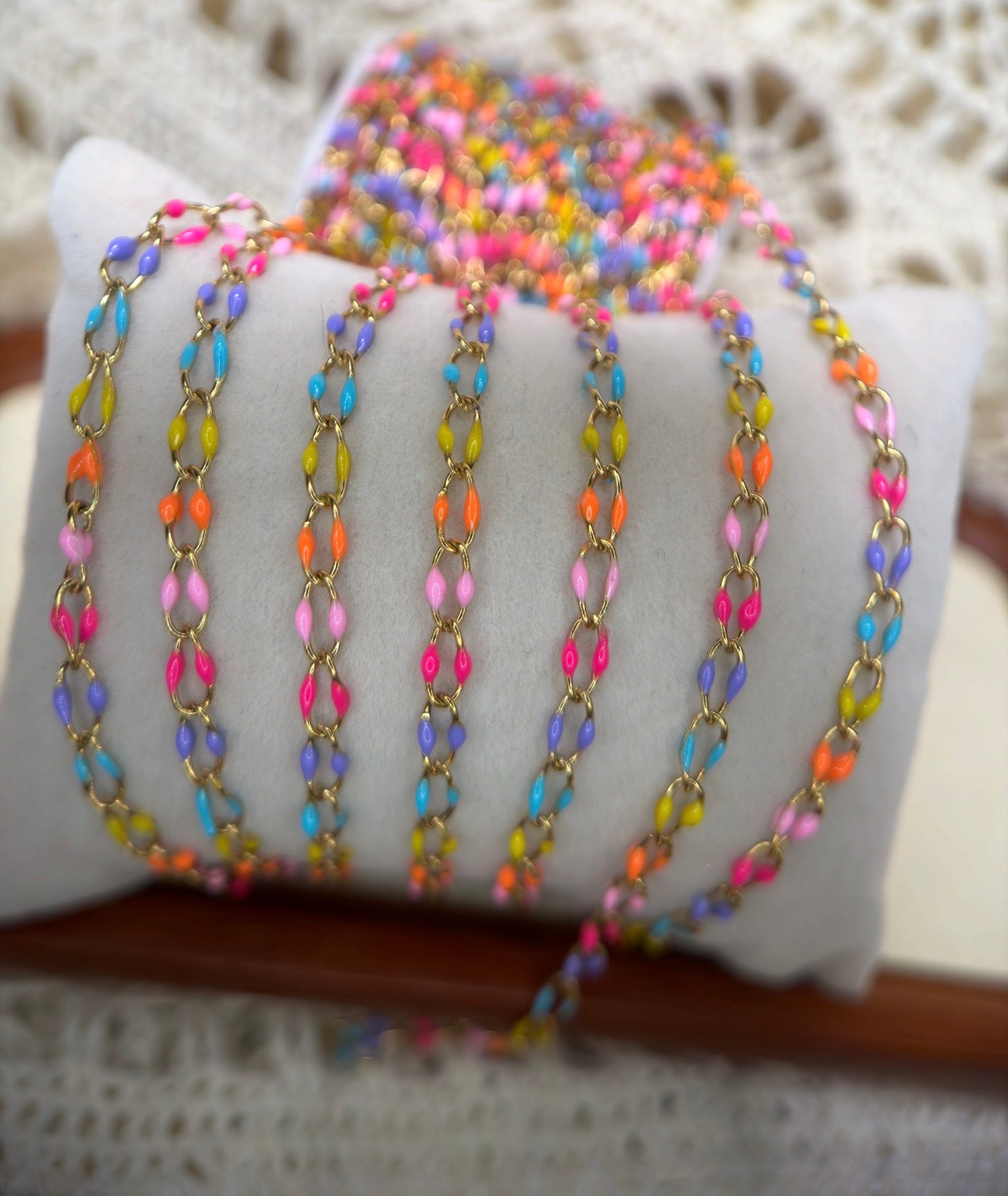 Rainbow Summer Sunset | Oval Link Chain