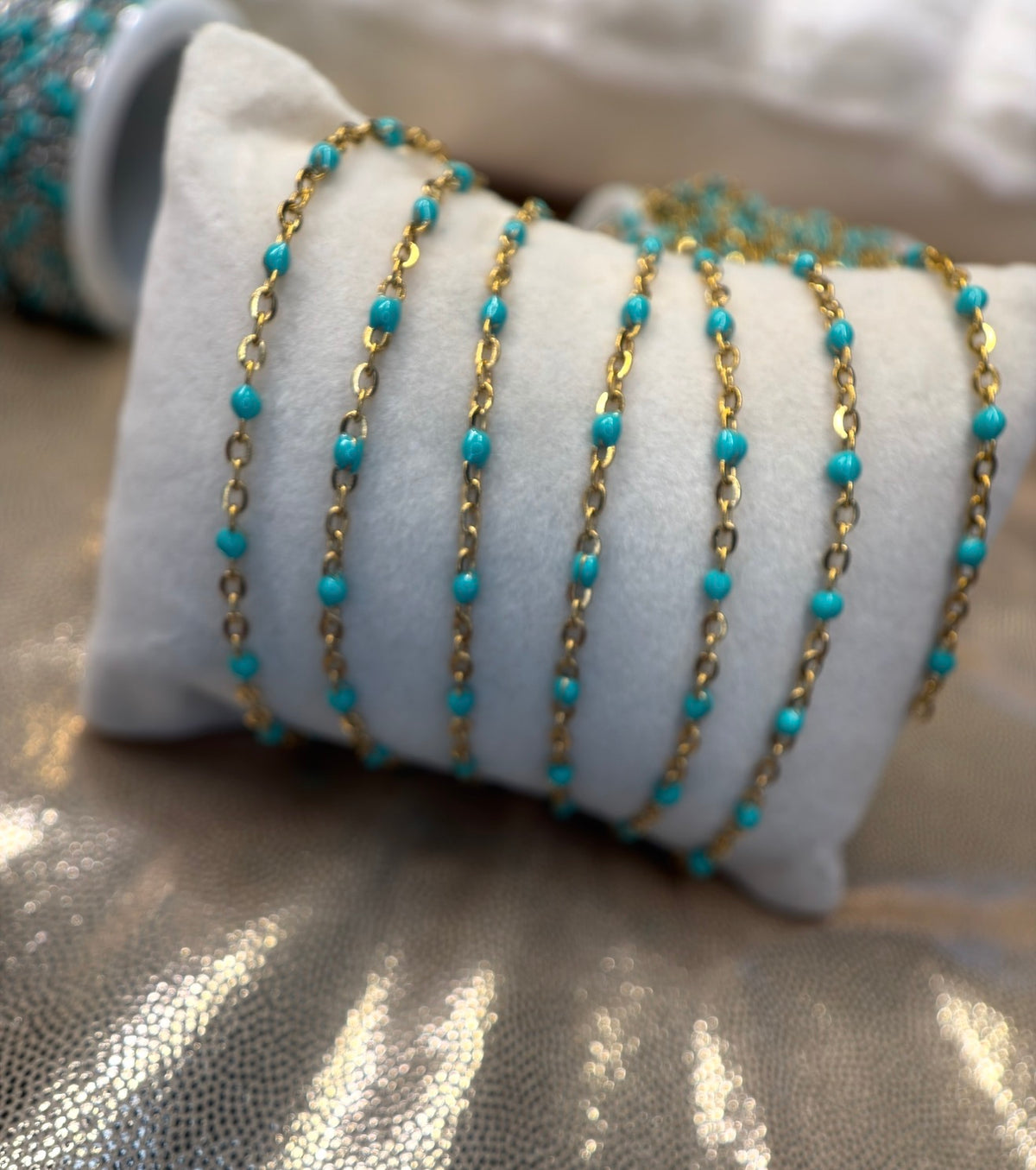 Teal Me More // Enamel Chain