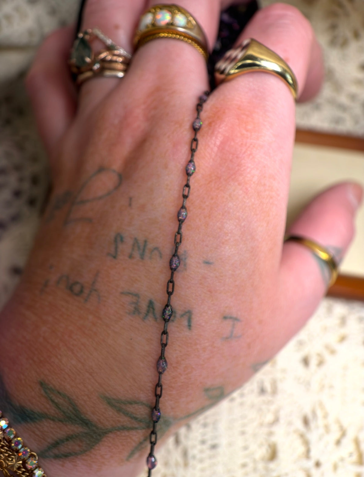 Beyond the Stars: Black Sunburst Galaxy Chain