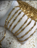 Golden Twist | 14k Gold Singapore Chain