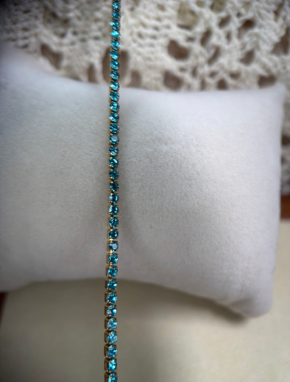 Blue Diamond — 2mm Sparkly Blue Tennis Chain
