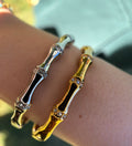 Diamond Cut Bamboo Removable Bangle