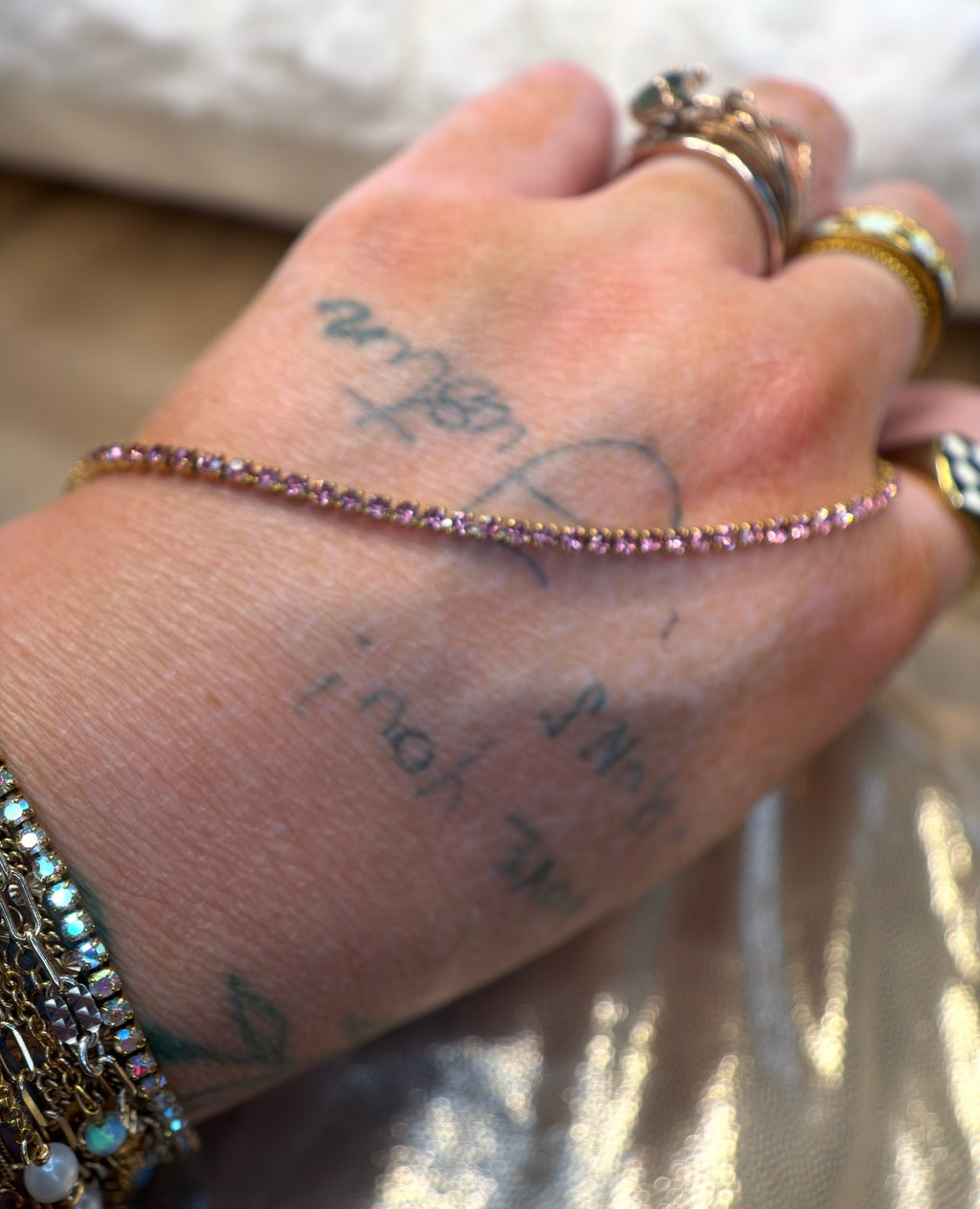 Pretty in Pink // 2mm Tennis Chain