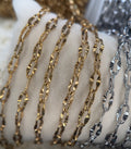 Cattlemen’s Twist | 14K PVD Gold & 316 Surgical Stainless Steel Paper Clip Chain