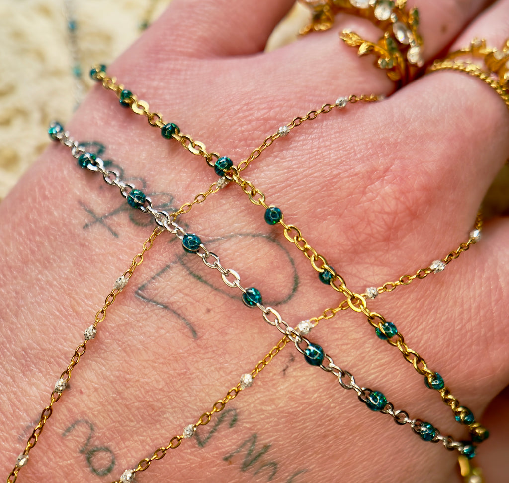 Mermaid Lagoon™ Sparkly Teal Satellite Cable Chain