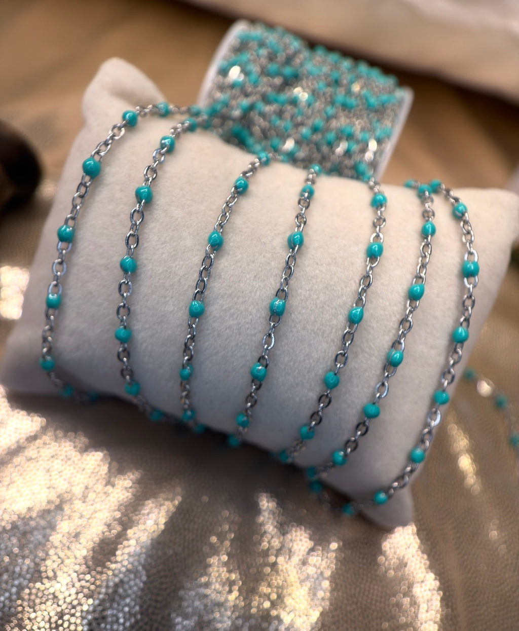 Teal Me More // Enamel Chain