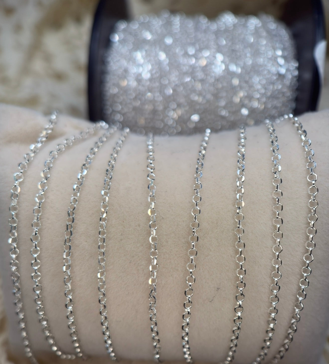 Diamond Dust Rolo | 1.8MM Italian Sterling Silver