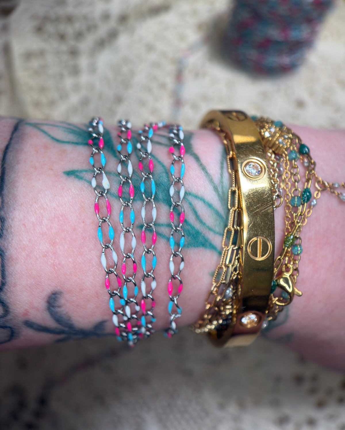 Bomb Pop™ Enamel Oval Link Chain
