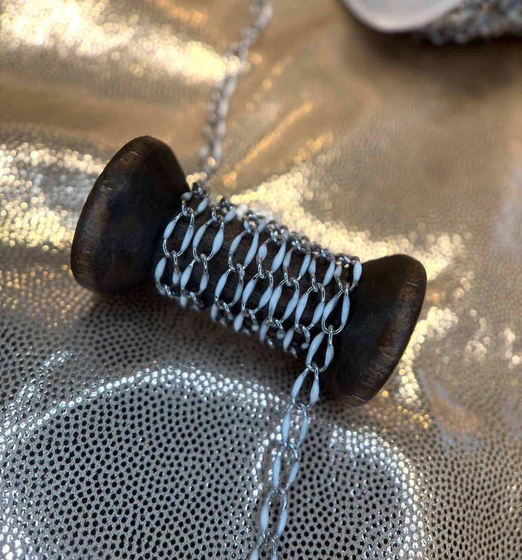 Snow Queen Enamel Oval Link Chain