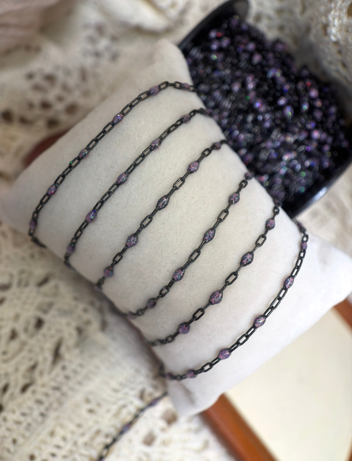 Beyond the Stars: Black Sunburst Galaxy Chain