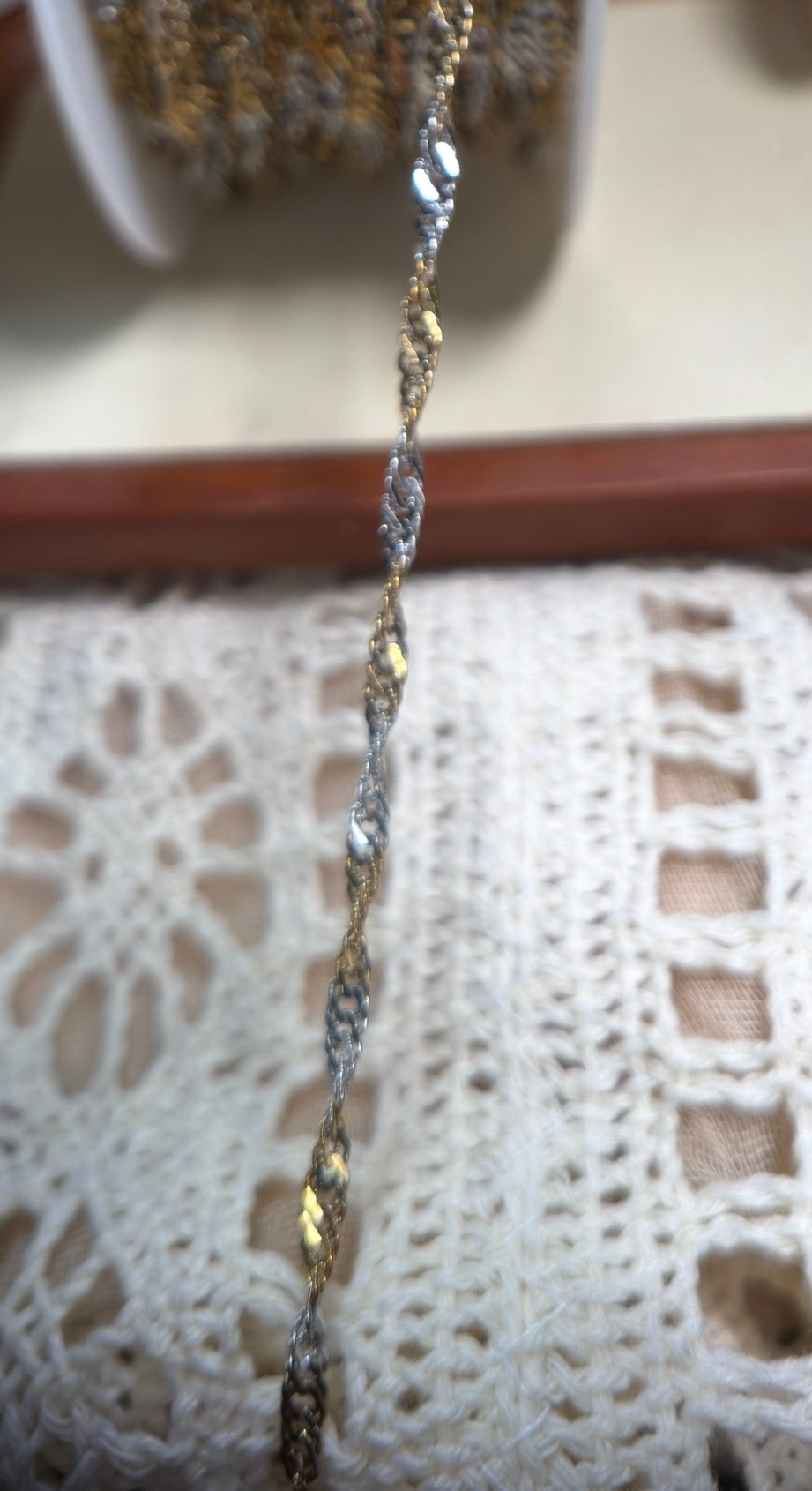 ✨ Twist Two-Toned Singapore Chain