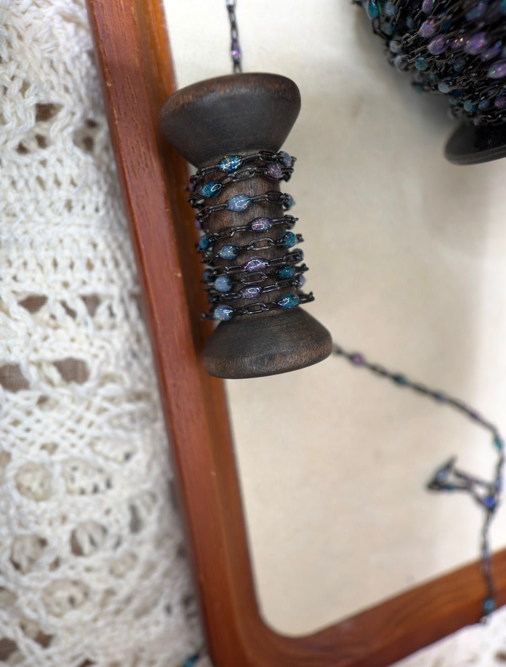 Beyond the Stars: Black Sunburst Galaxy Chain