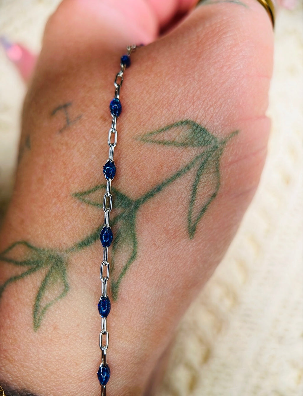 14K PVD/316 Stainless Steel Birthstone - September Sapphire