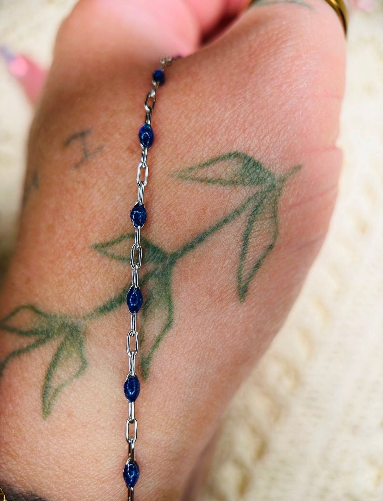 14K PVD/316 Stainless Steel Birthstone - September Sapphire
