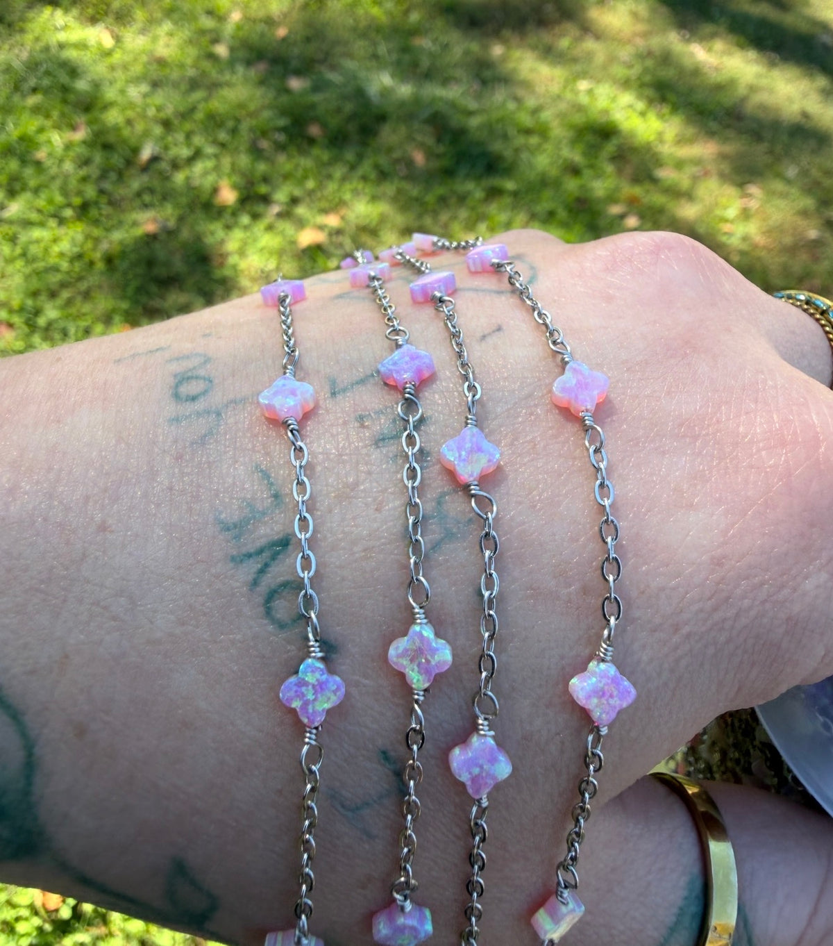 Pink multicolor | fire opal clover