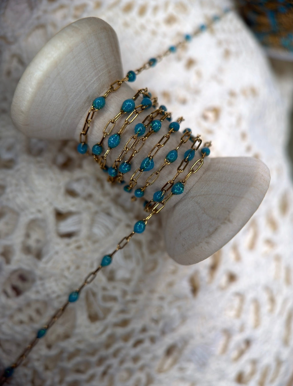 14K PVD/316 Stainless Steel Birthstone - December Blue Topaz