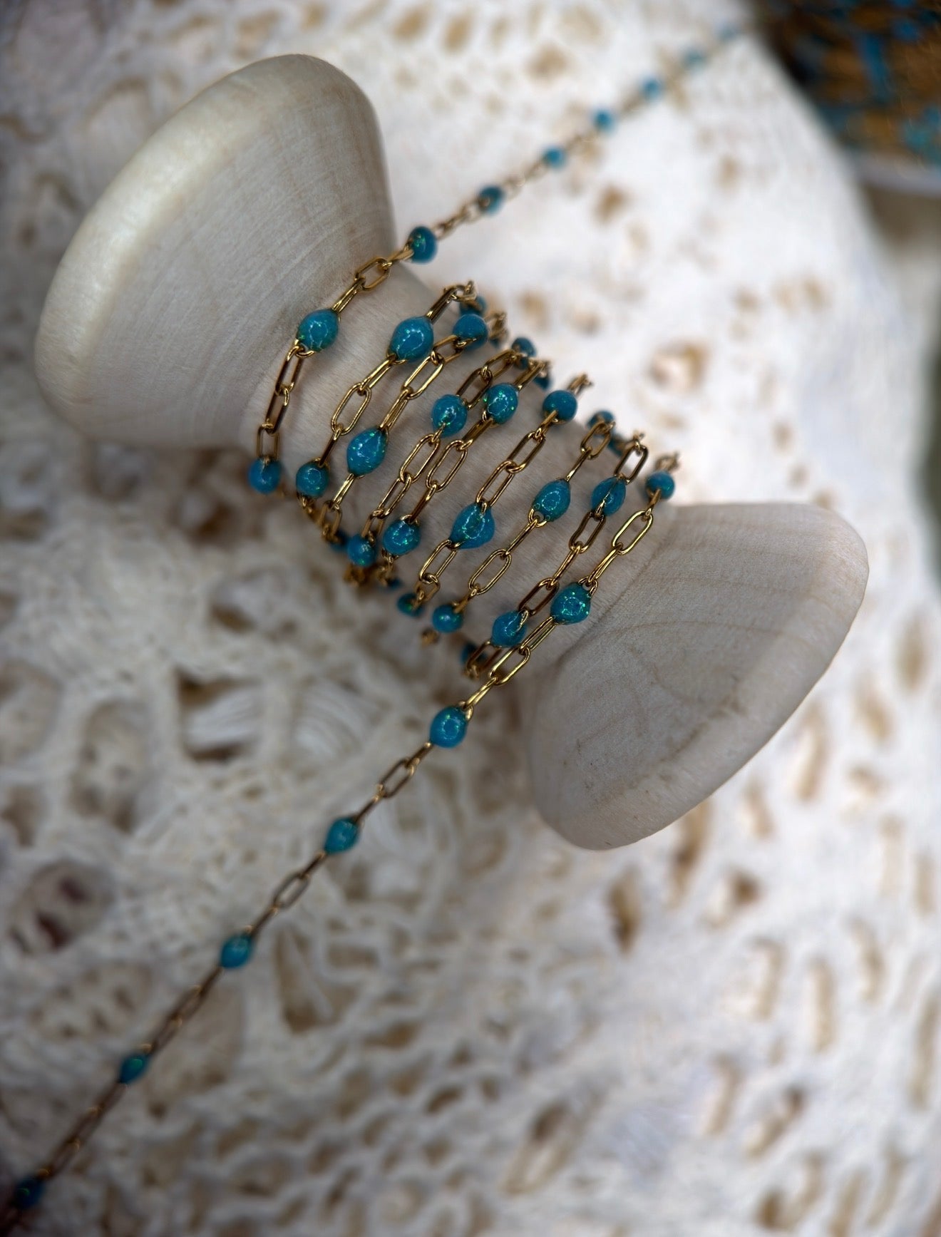 14K PVD/316 Stainless Steel Birthstone - December Blue Topaz
