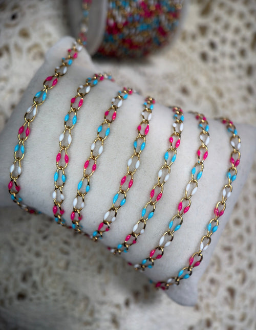 Bomb Pop™ Enamel Oval Link Chain