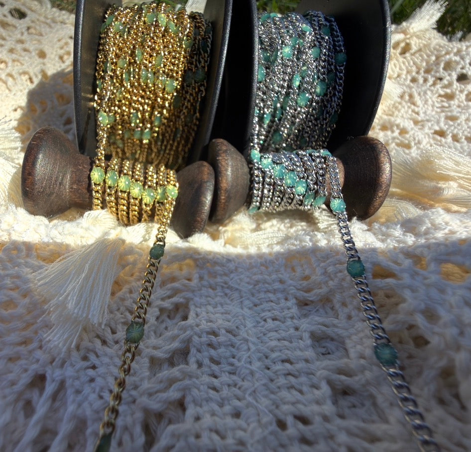 Tourmaline Glow Sunburst Curb Chain