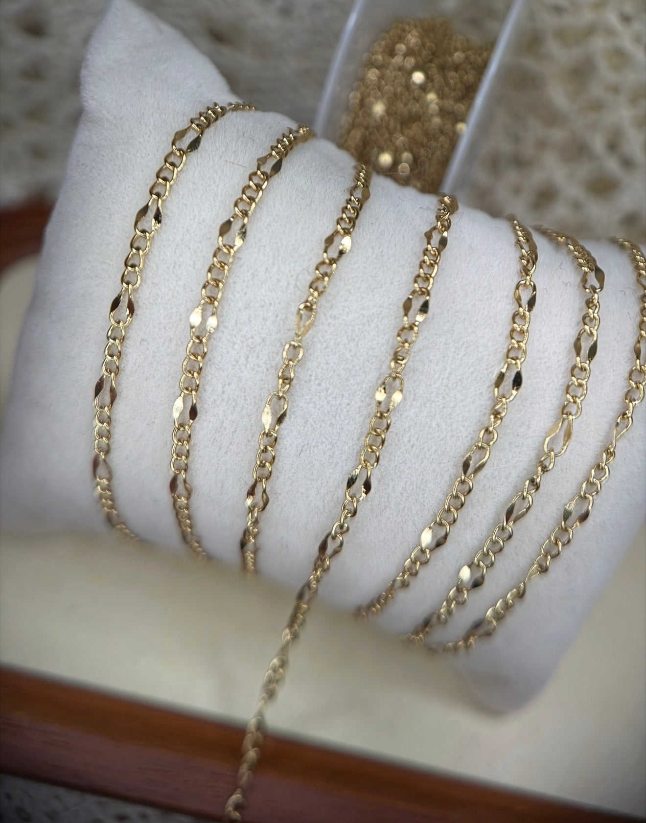 The Sedona | Dainty 14K PVD Gold Figaro Chain