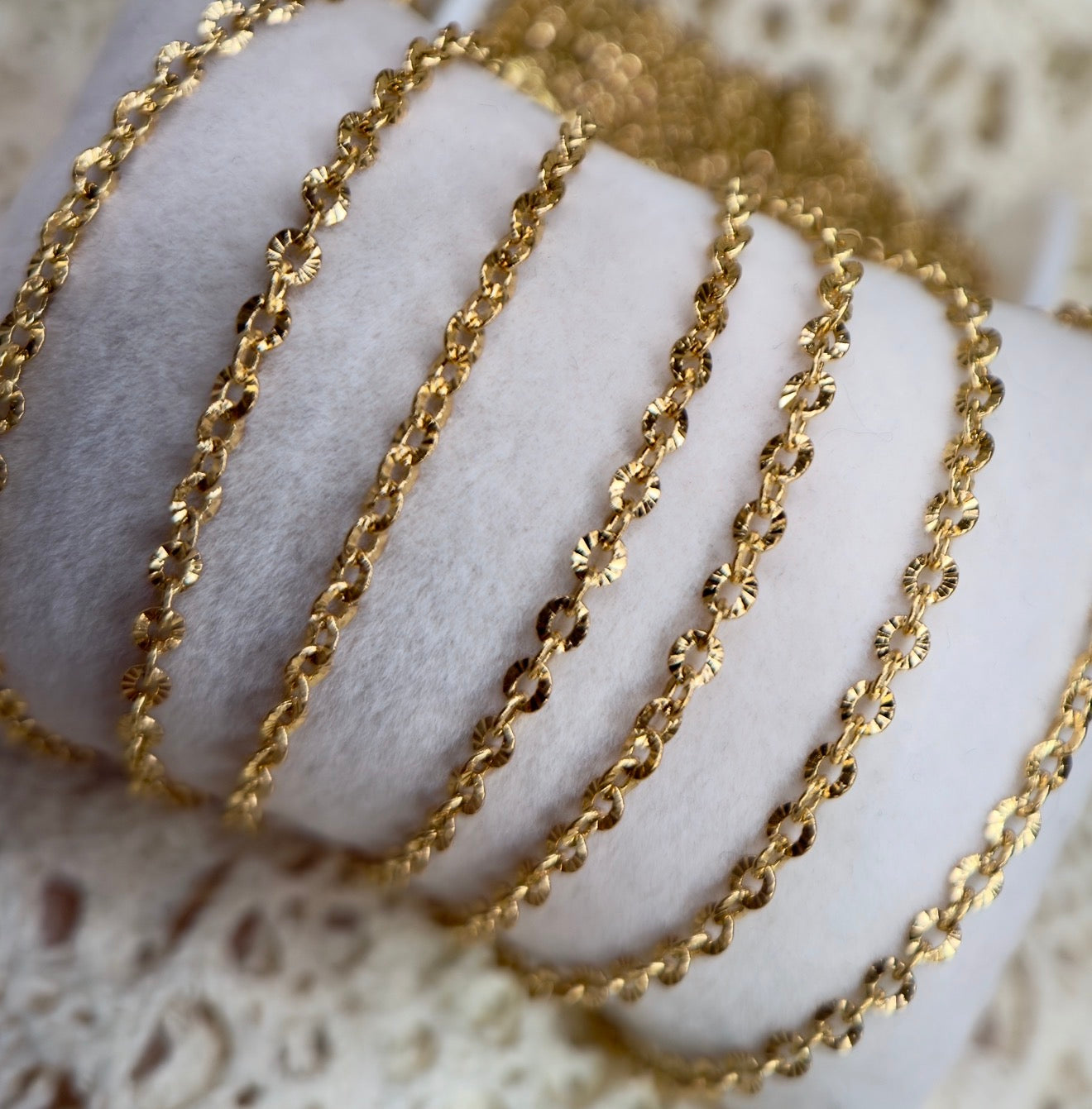 Diamond Dust Cable Chain – 14K PVD Gold