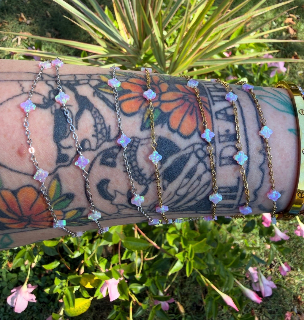 Pink multicolor | fire opal clover