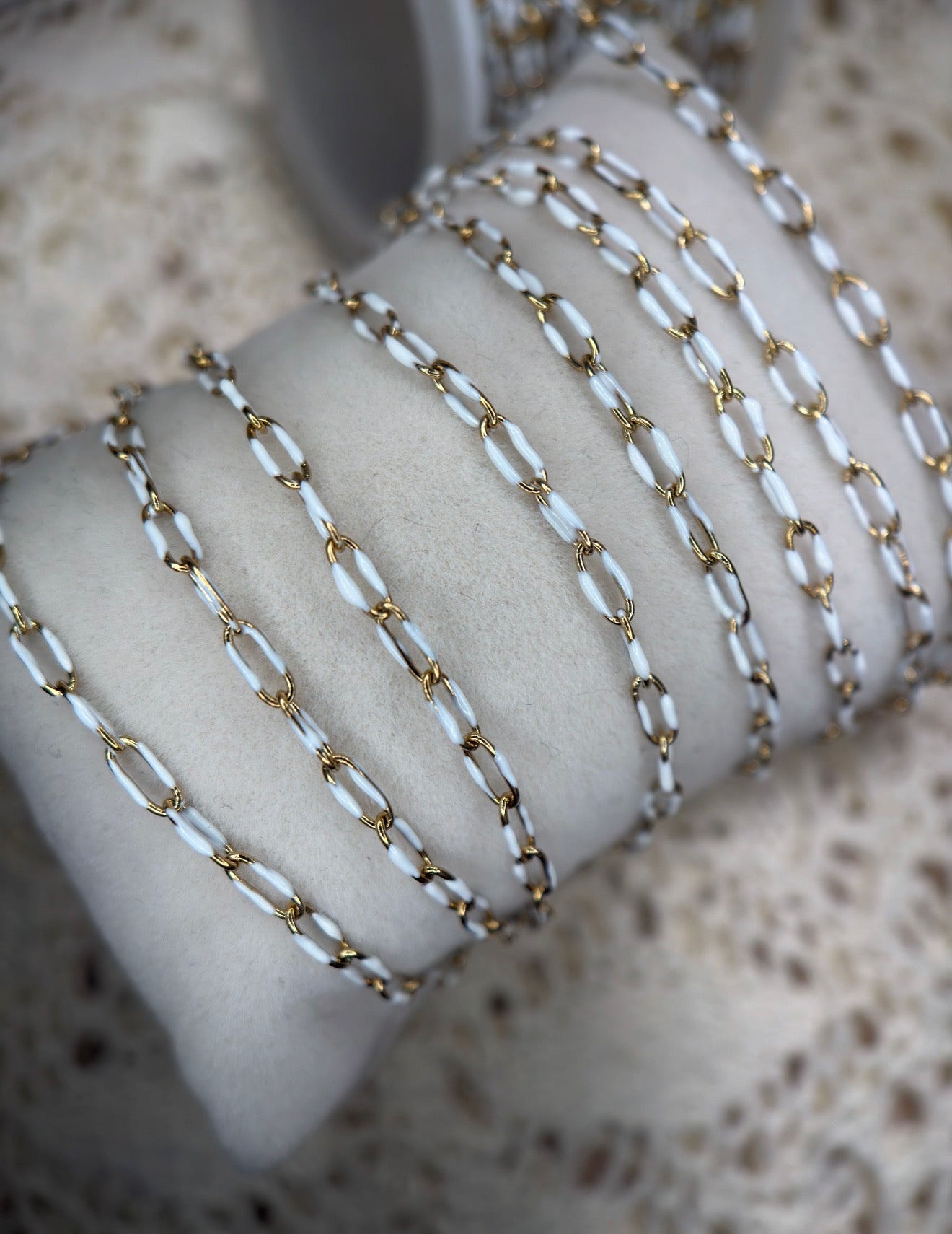 Snow Queen Enamel Oval Link Chain